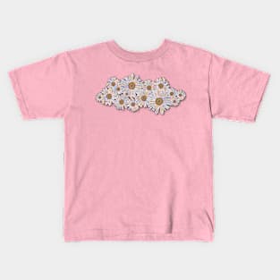 Stained Glass Daisies Kids T-Shirt